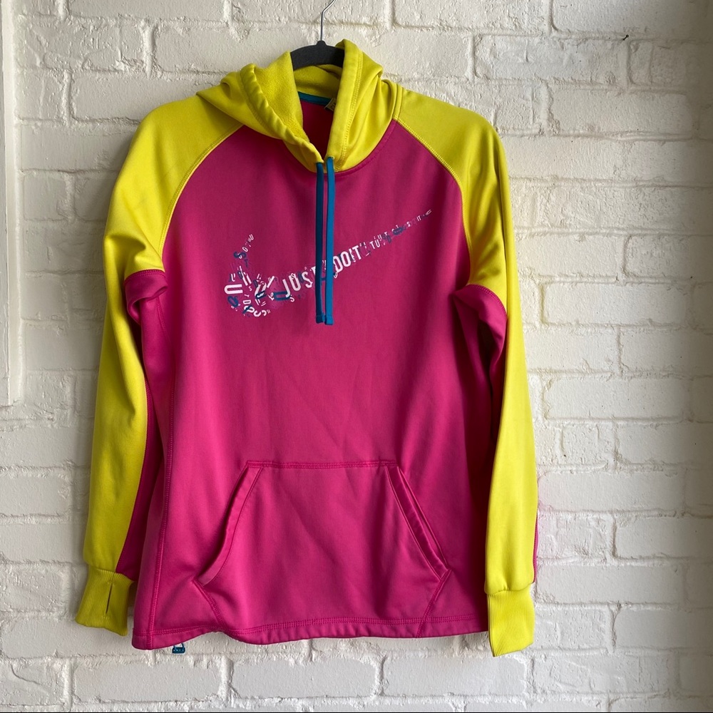 Nike Pink Just Do It Sweatshirt Hoodie Medium